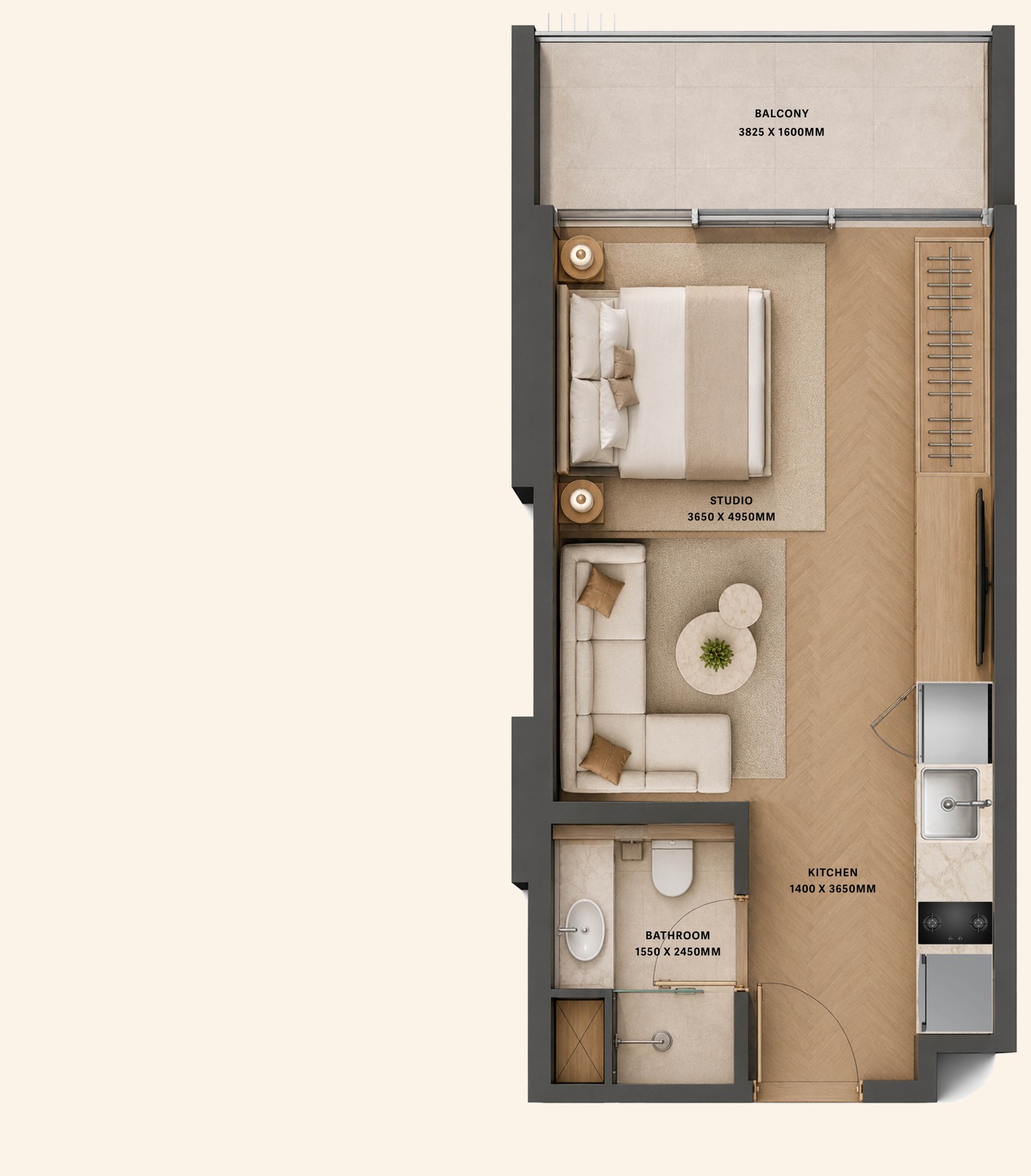 HOLM 3 Central — plan du studio